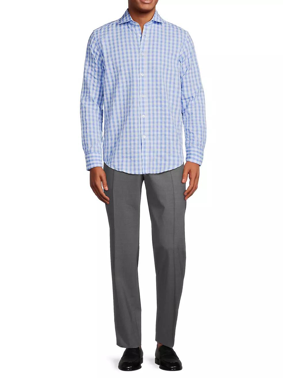 Plaid Button-Up Sport Shirt Product Image