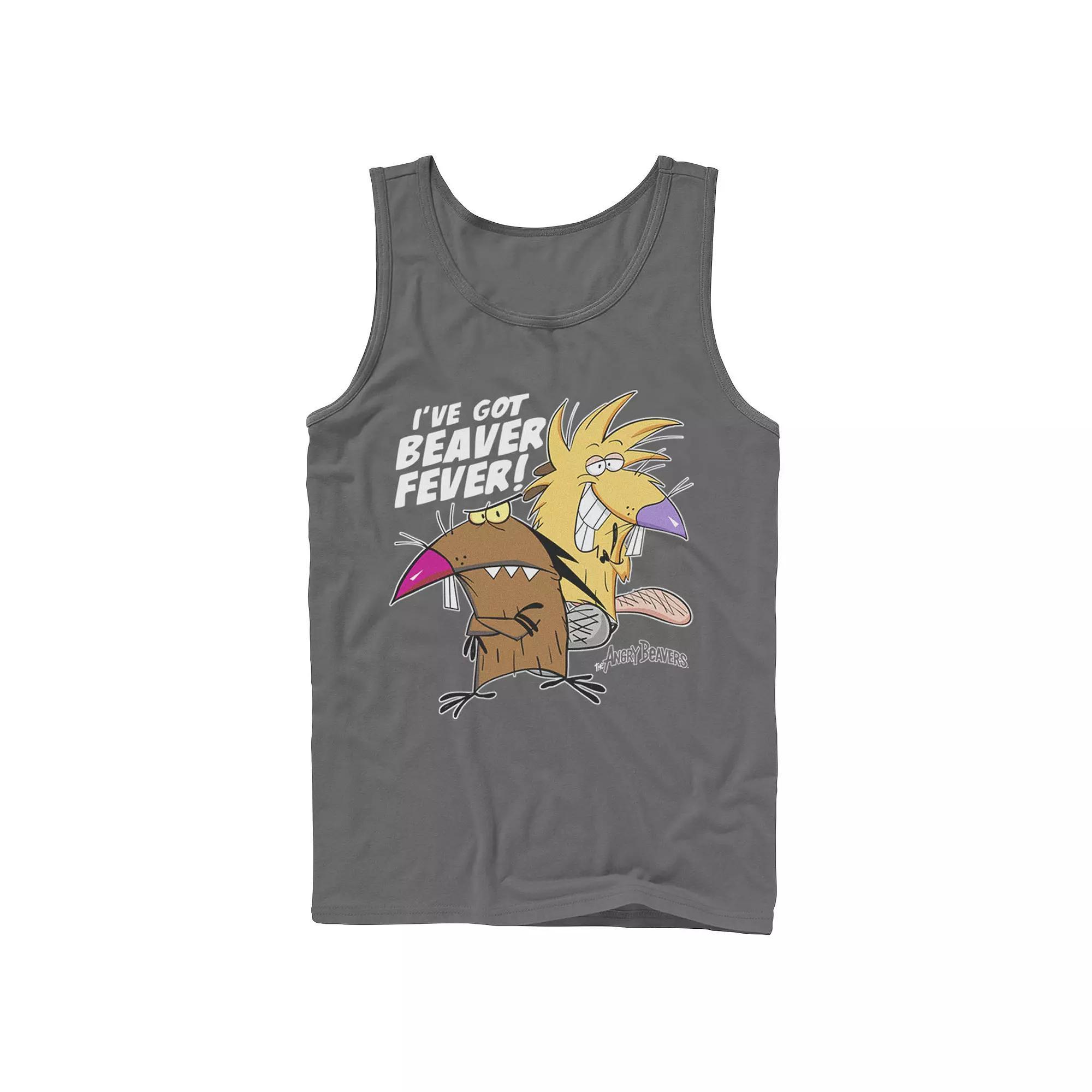 Men's Nickelodeon Angry Beavers Daggett & Norbert Feverish Tank Top, Size: Small, Grey Product Image