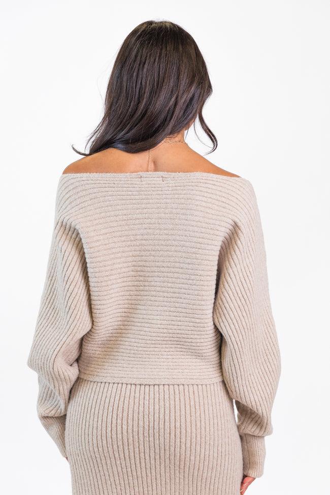 Never Miss Mushroom Boatneck Sweater Set FINAL SALE Product Image
