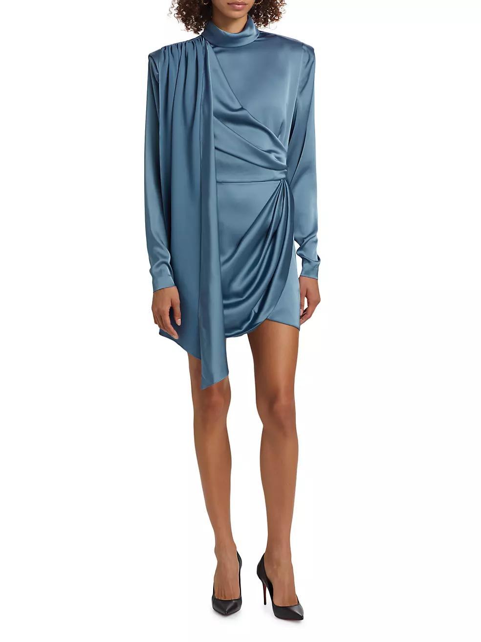 Bianca Satin Ruched Minidress Product Image