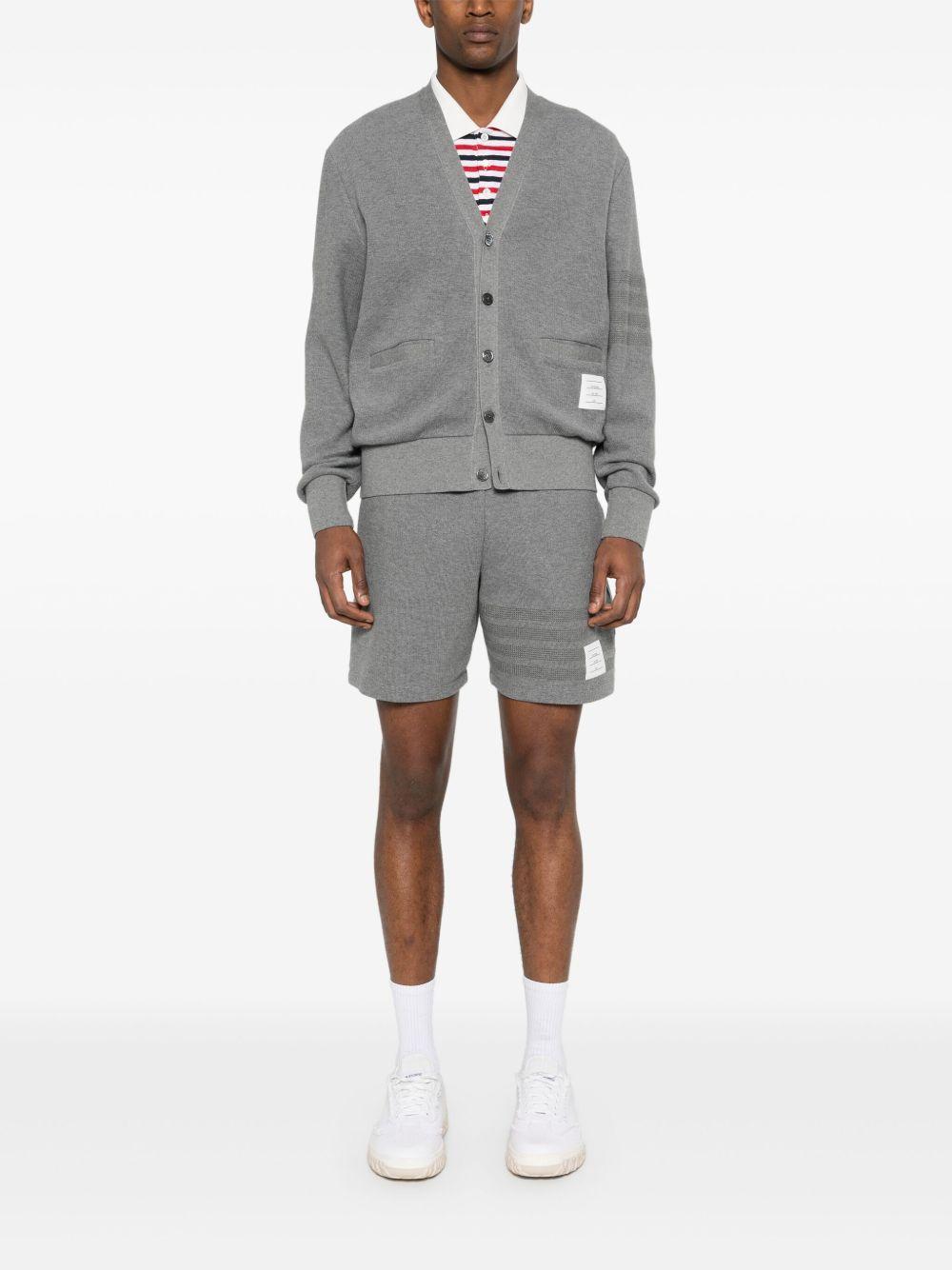 4-Bar stripe cotton shorts Product Image