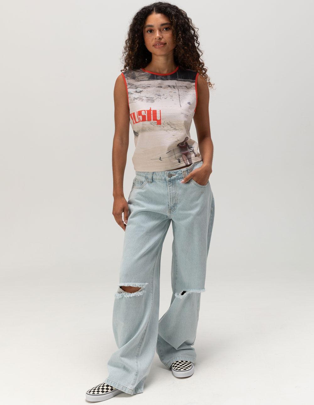 RUSTY All Ova Womens Slim Tank Top - MULTI Product Image