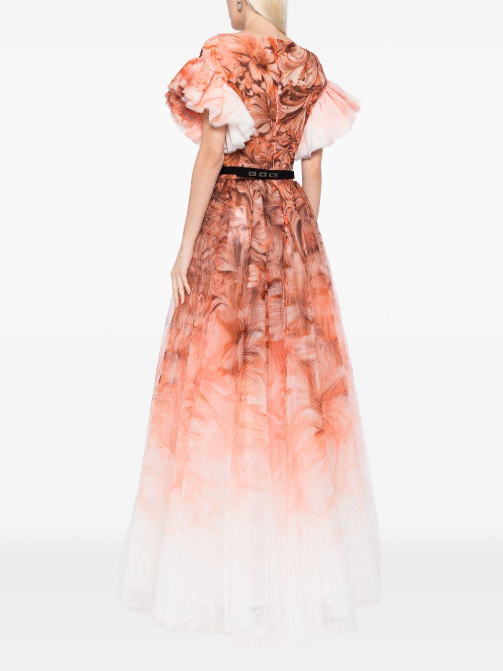 printed tulle gown Product Image