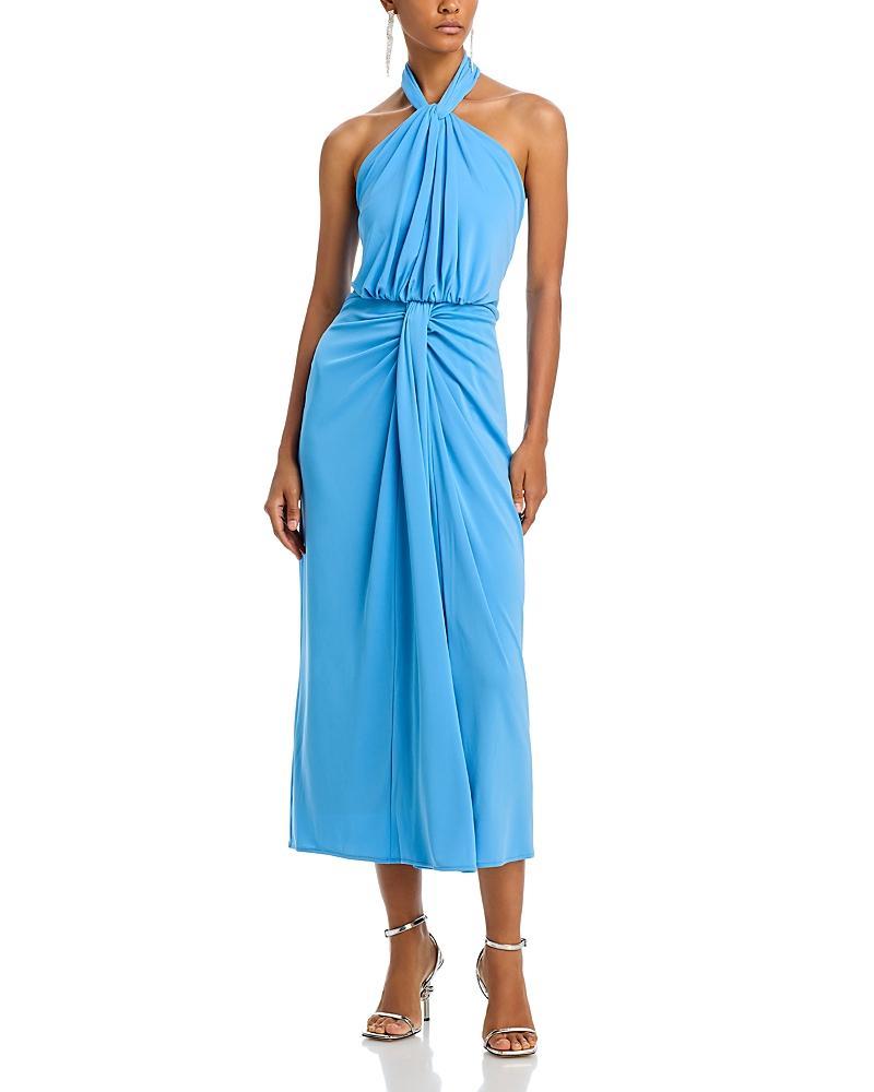 Womens Kaily Draped Halter Maxi Dress Product Image