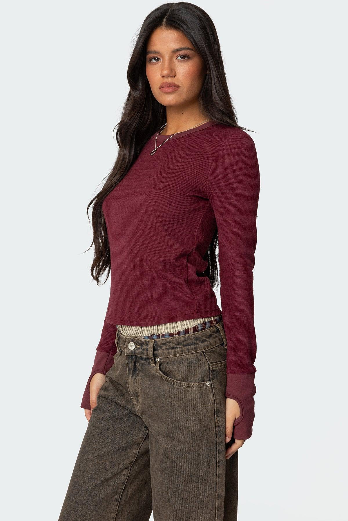 Waffle Long Sleeve T Shirt Product Image