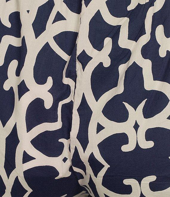 Ro's Garden Toyko Printed Woven Split V-Neck 3/4 Sleeve Tunic Top Product Image