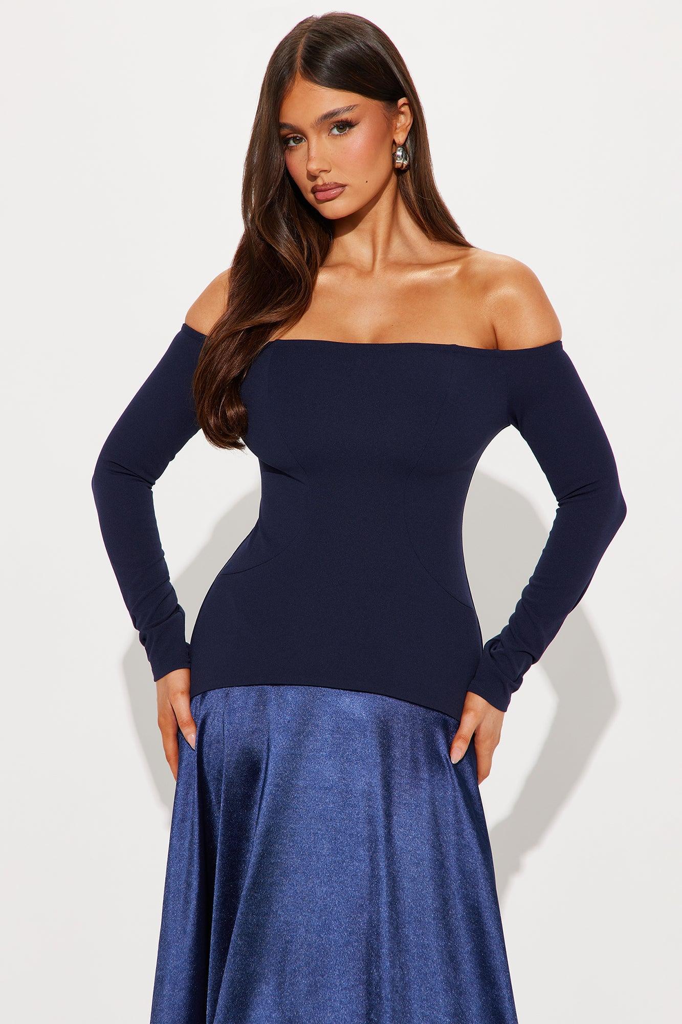 Olivia Contrast Maxi Dress - Navy Product Image