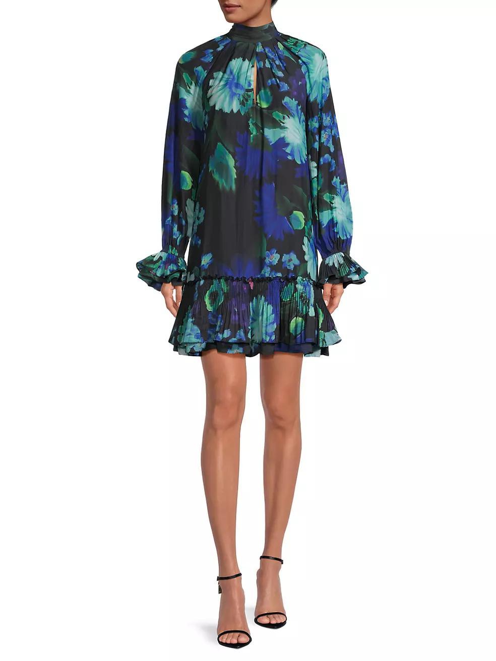 Jordy Pleated Chiffon Dress Product Image