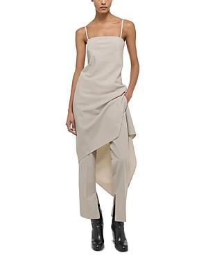 Womens Wool Asymmetric Midi-Dress Product Image