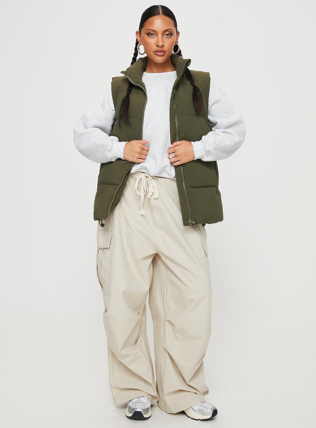 Edison Puffer Vest Olive Product Image