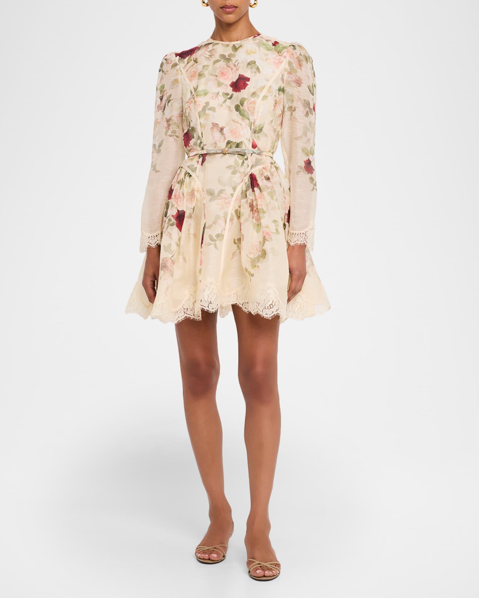 Floral Lace Paneled Mini Dress Product Image