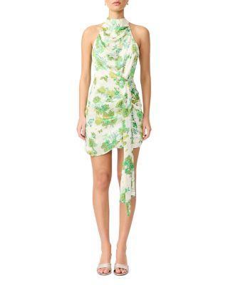 Tess Printed Halter Mini Dress Product Image