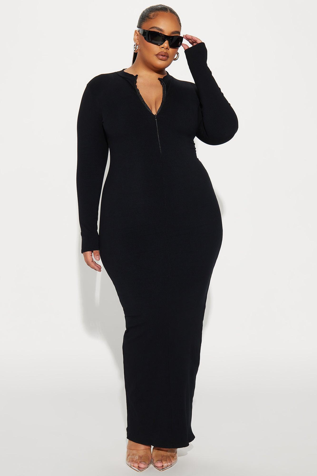 Rina Snatched Maxi Dress - Black Product Image