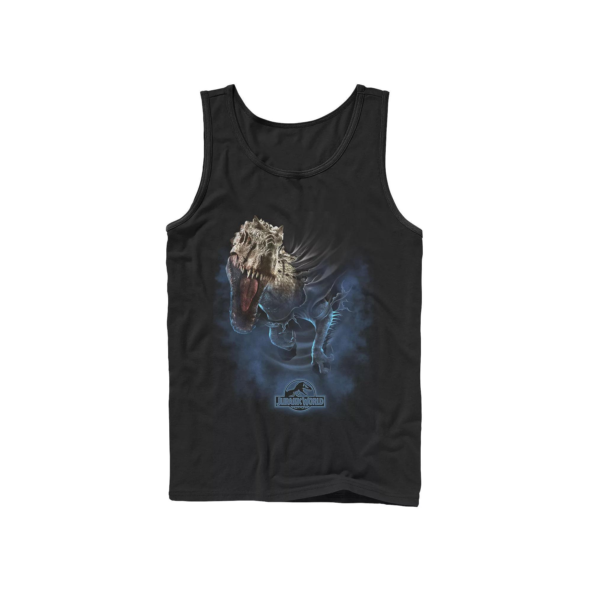 Men's Jurassic World Indominus Rex Breaks Through Graphic Tank Top, Size: Large, Black Product Image