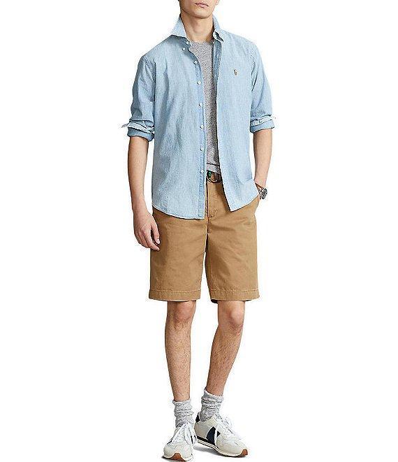 Polo Ralph Lauren Classic-Fit Button-Front Solid Chambray Shirt Product Image