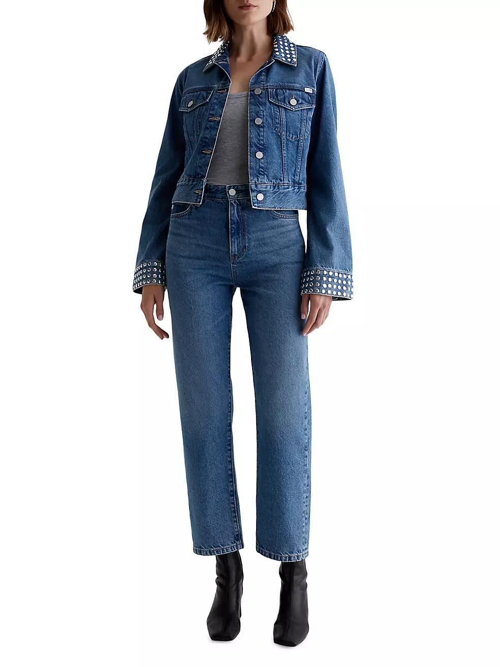 Isa Studded Denim Jacket Product Image