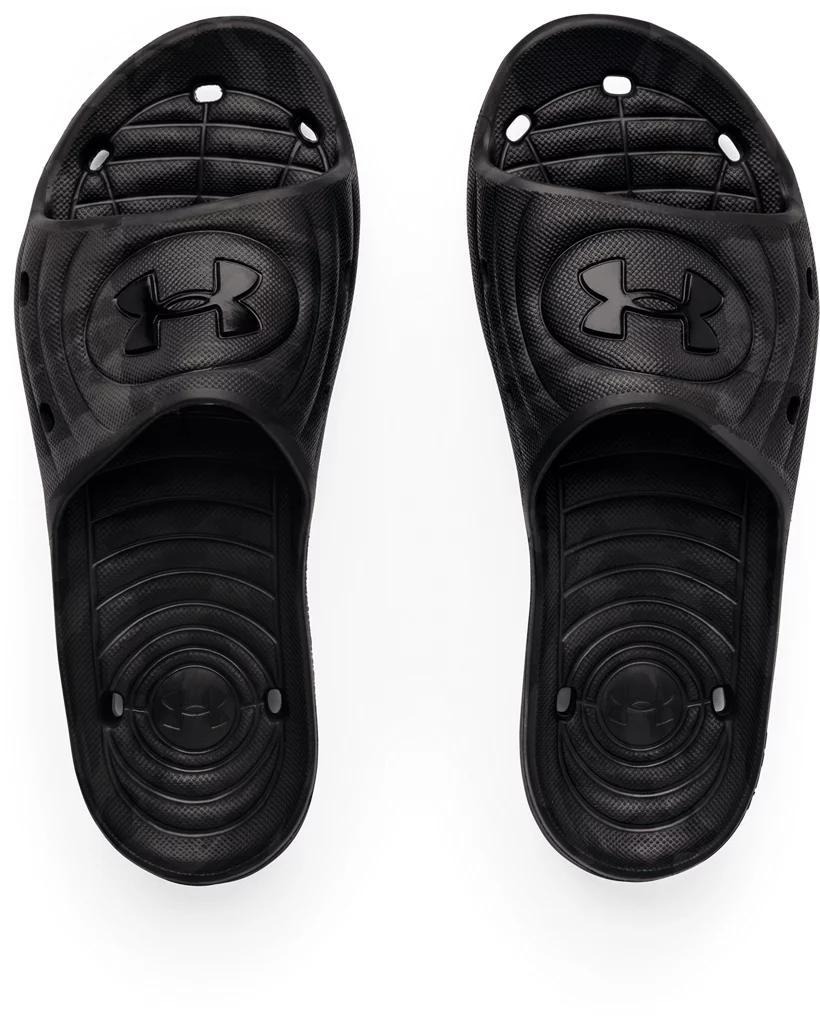 Men's Furry Logo Slide Sandals Product Image