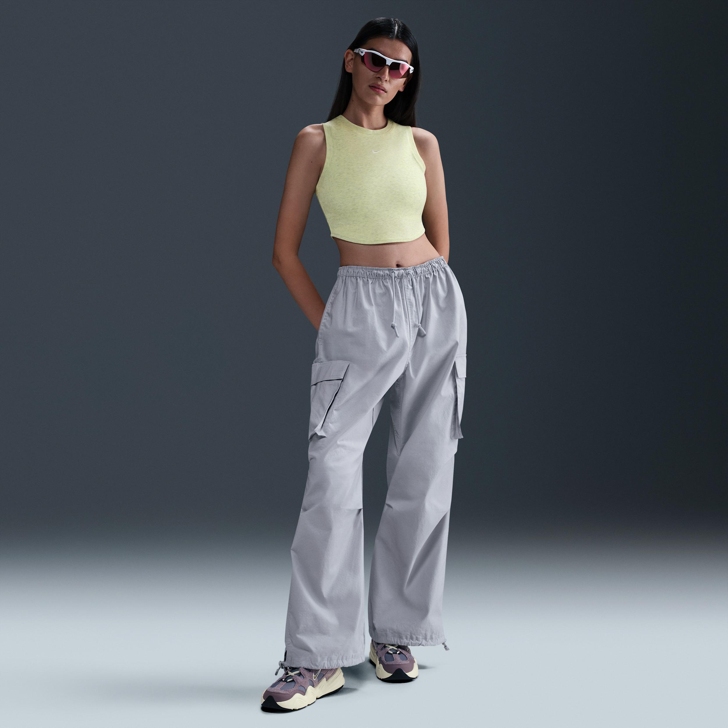 Women's Nike Sportswear Chill Knit Tight Cropped Mini-Rib Tank Top Product Image
