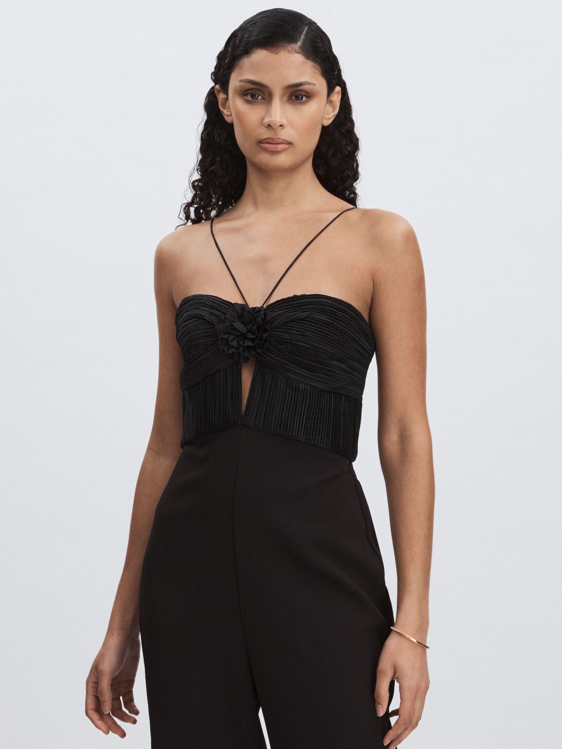 Amur Cady Rosette Jumpsuit in Black Product Image