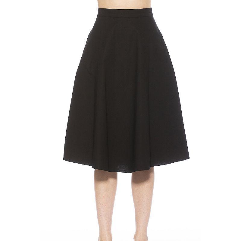 Women's ALEXIA ADMOR Mabel Midi Flared Skirt, Size: 2, Floral Team Product Image