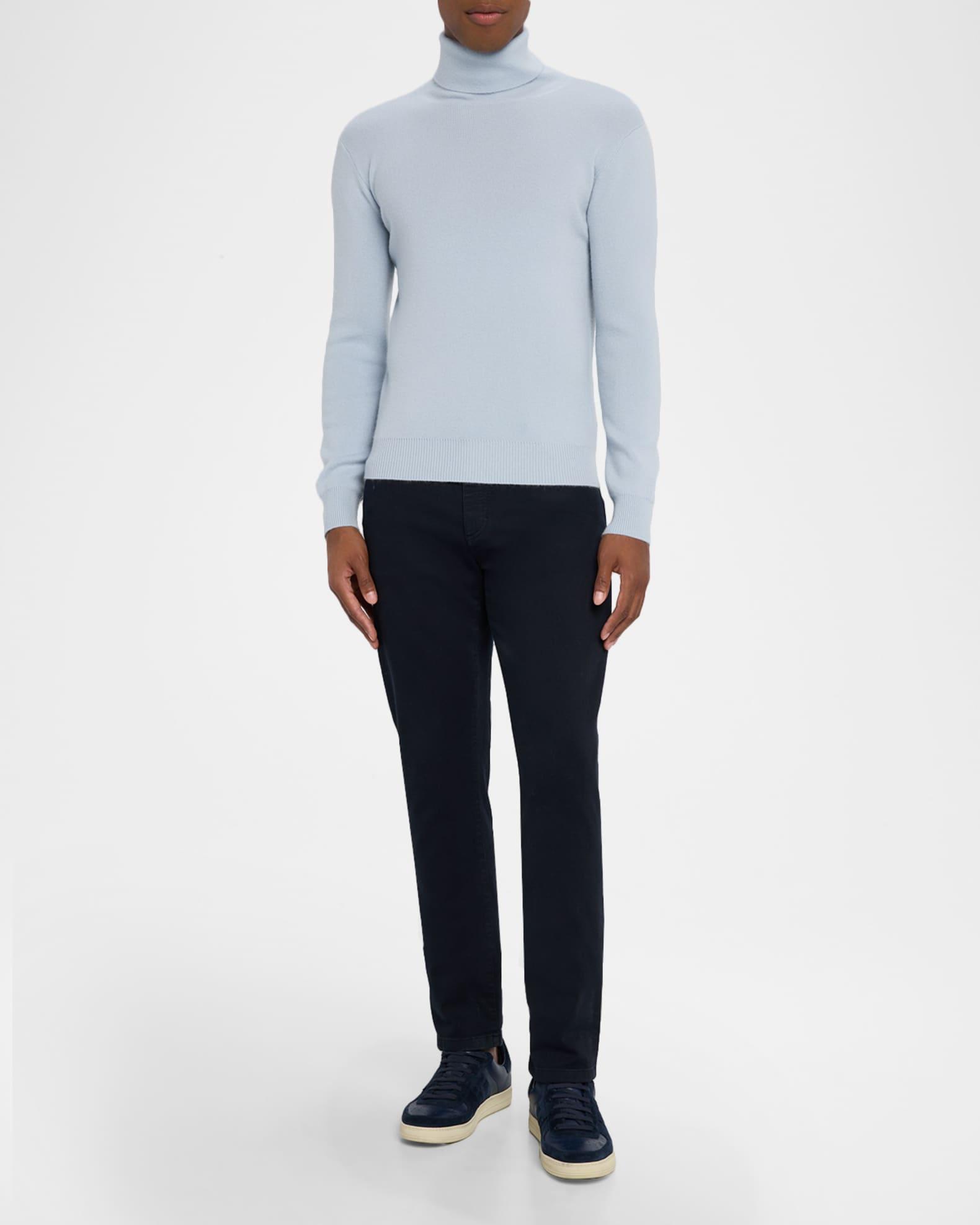 Men's Ribbed Cashmere Turtleneck Sweater Product Image