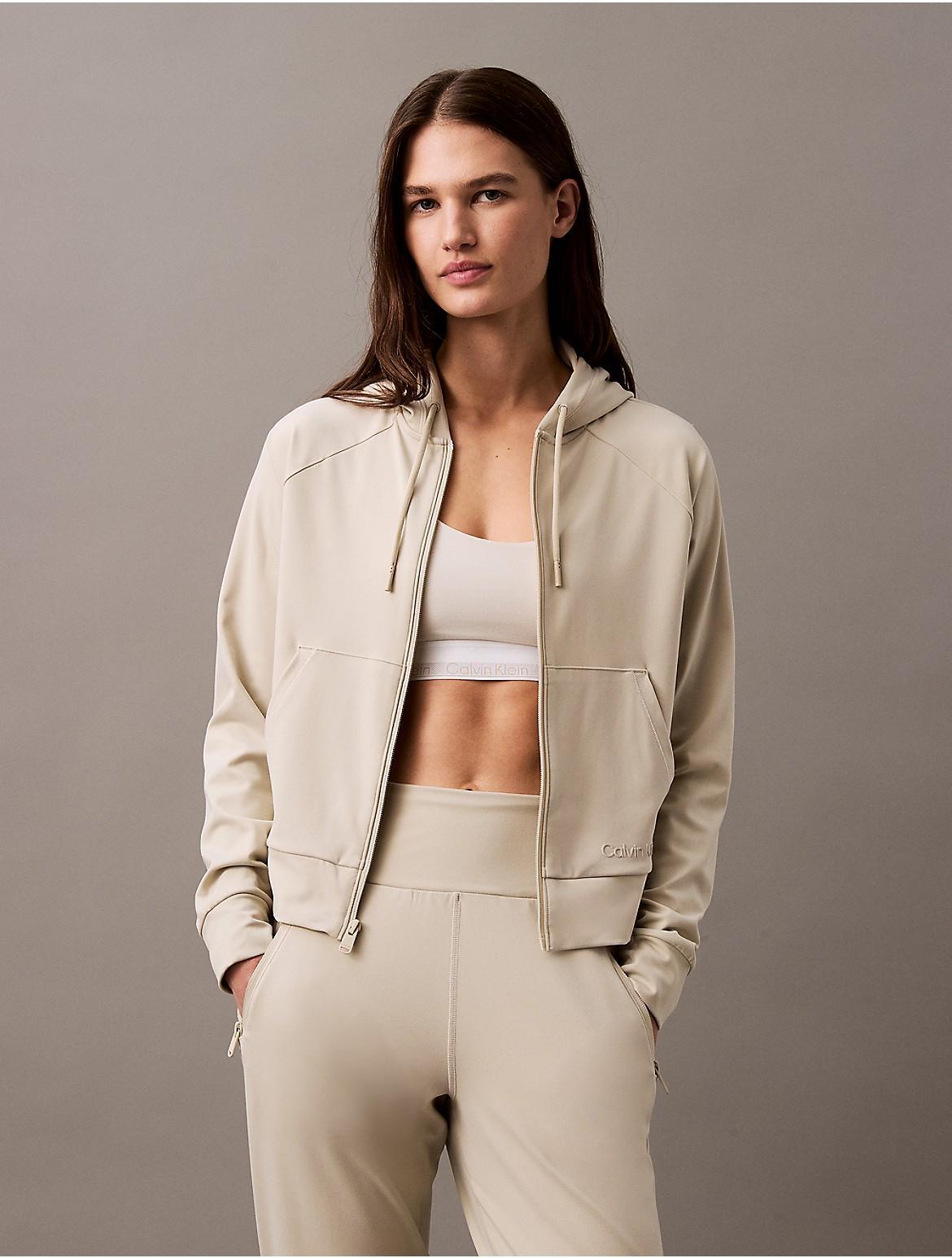 Calvin Klein Womens Soft Stretch Sport Hoodie - Grey Product Image