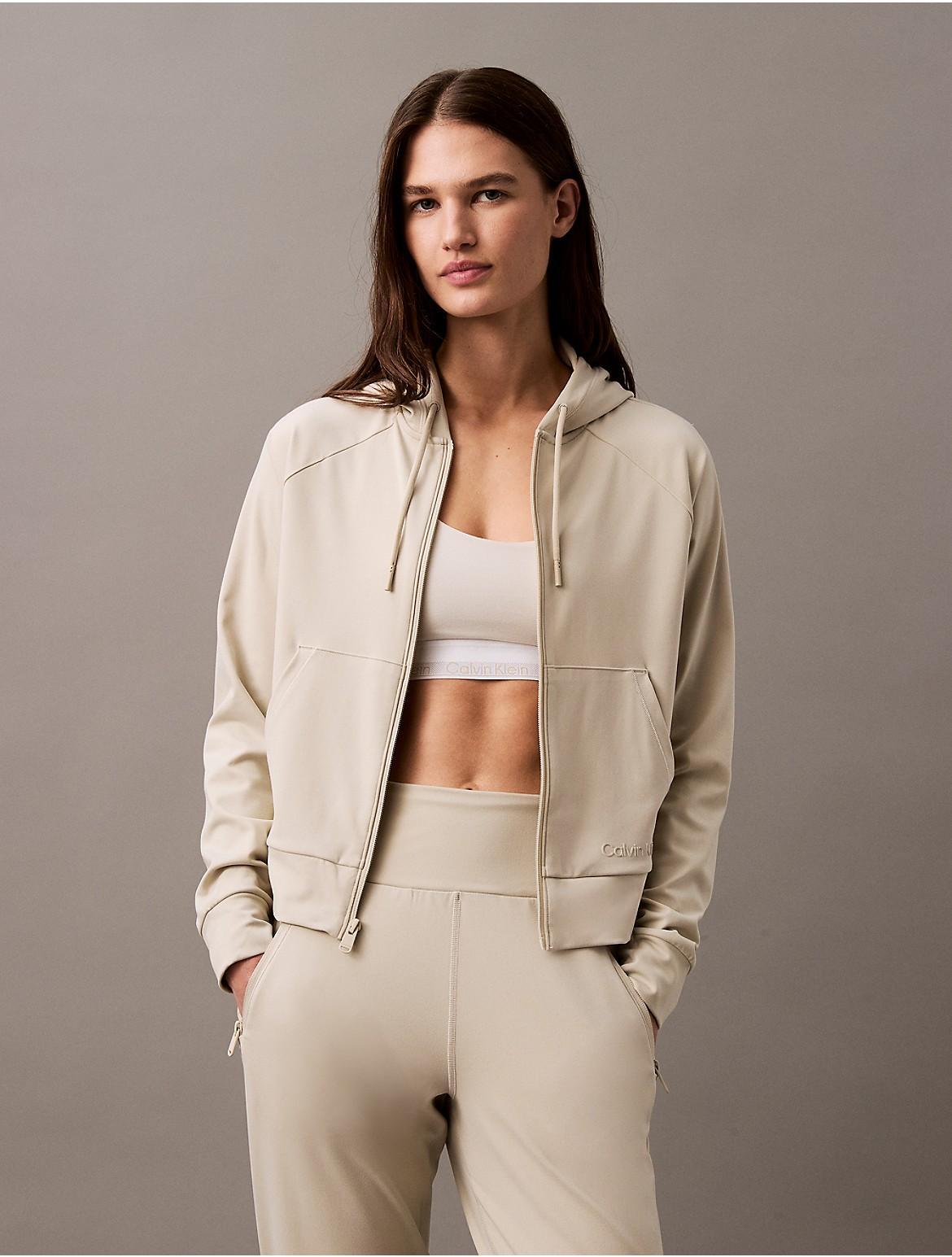 Calvin Klein Women's Soft Stretch Sport Hoodie - Grey - S Product Image