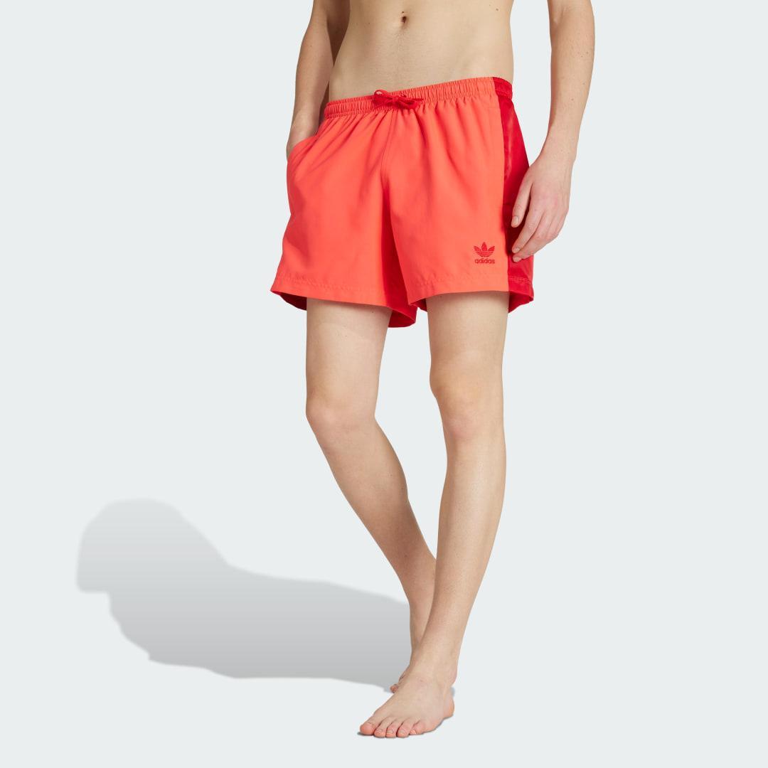 adidas Adicolor 5-Inch Swim Shorts Lucid Red XL Mens Product Image
