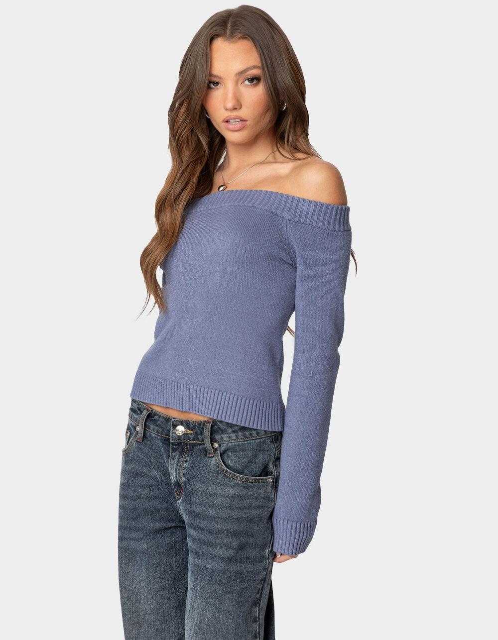 EDIKTED Elona Off Shoulder Knit Top Product Image