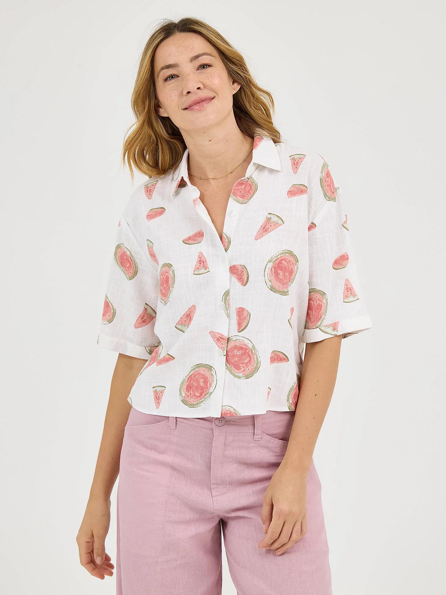 Women's Crop Fit Camp Shirt | Women's Tops & Tees | Lee® Product Image