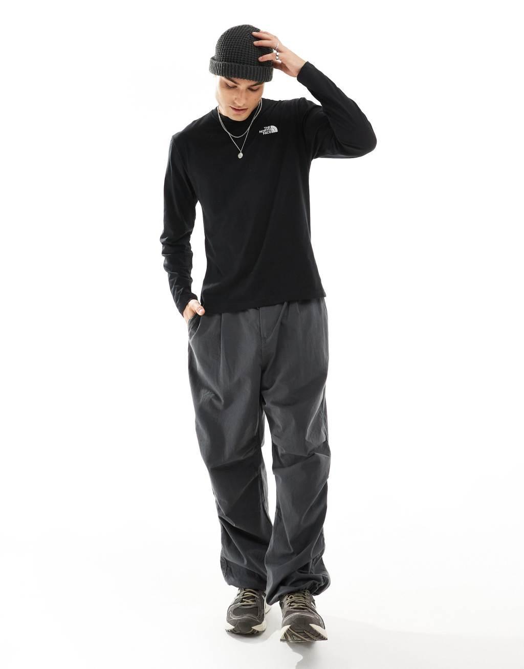 The North Face Evolution long sleeve t-shirt in black Product Image
