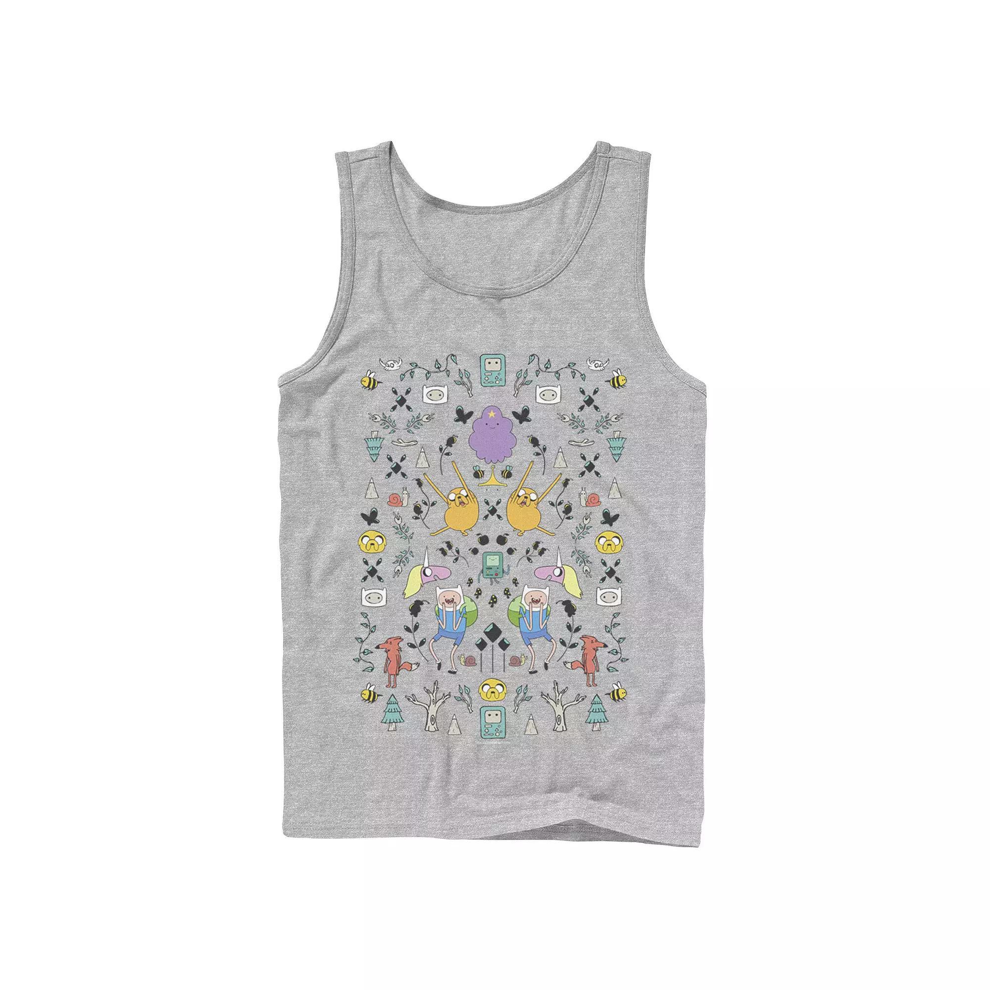 Mens Adventure Time Character Icon Collage Tank Top Product Image