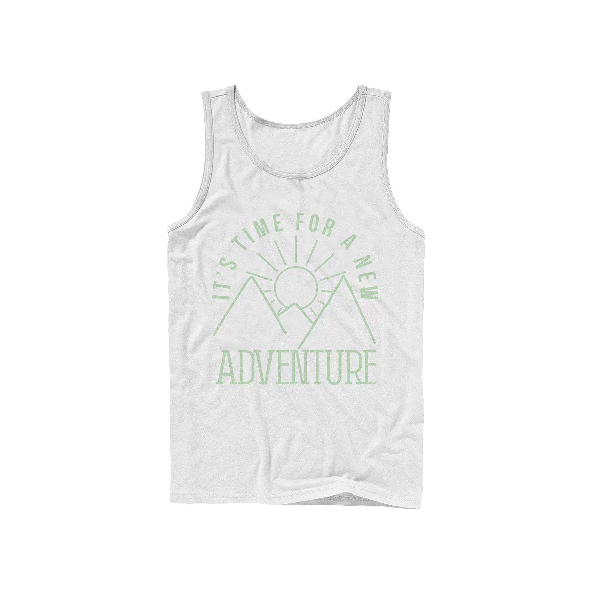 Mens Its Time For A New Adventure Line Art Tank Top Product Image