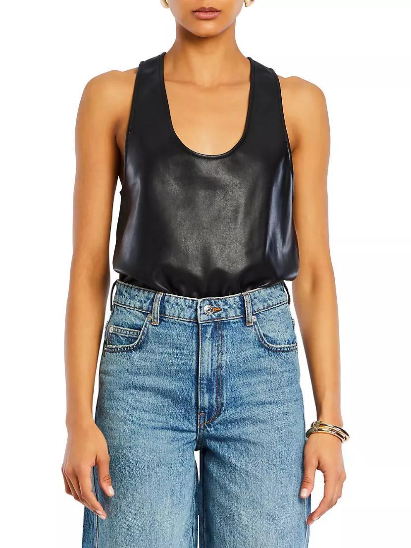 Nina Leather Bodysuit Product Image