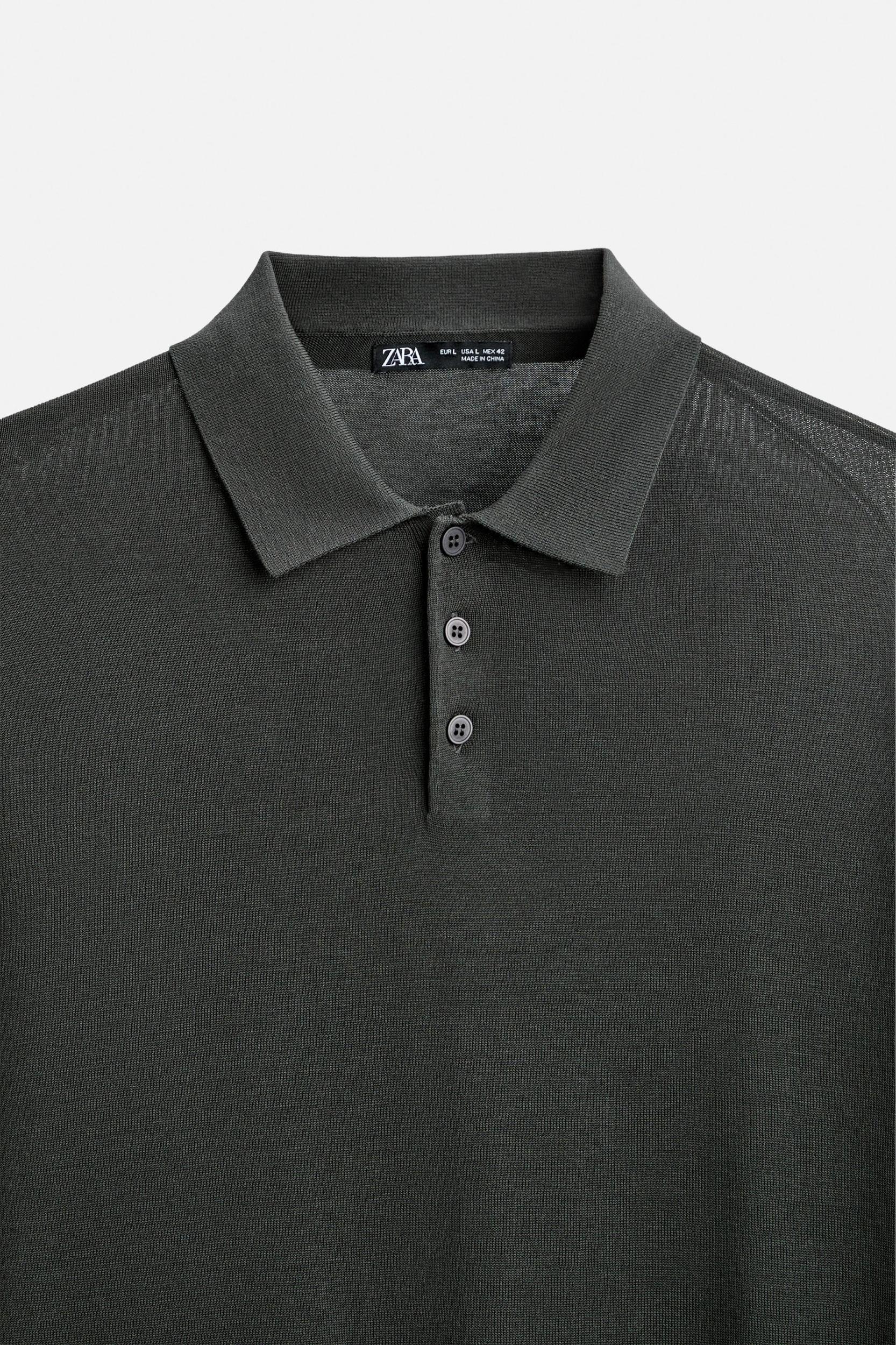 COTTON - SILK BLEND KNIT POLO Product Image
