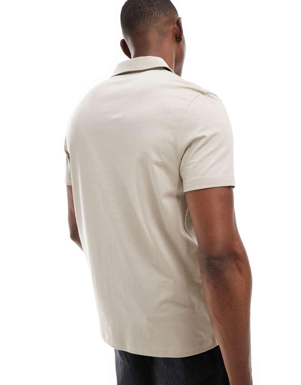 ASOS DESIGN jersey shirt in stone Product Image