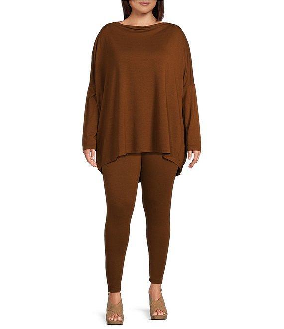 Bryn Walker Plus French Terry Boat Neck Long Dolman Sleeve Dimitri Tunic Product Image