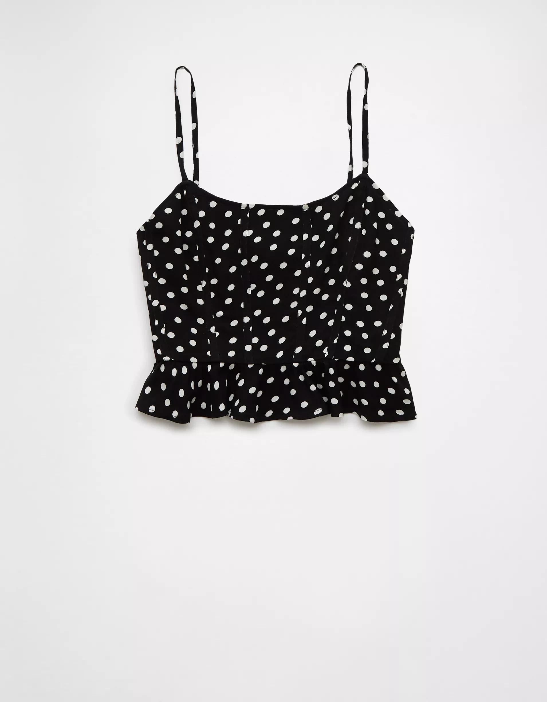 AE Polka Dot Corset Tank Top Product Image
