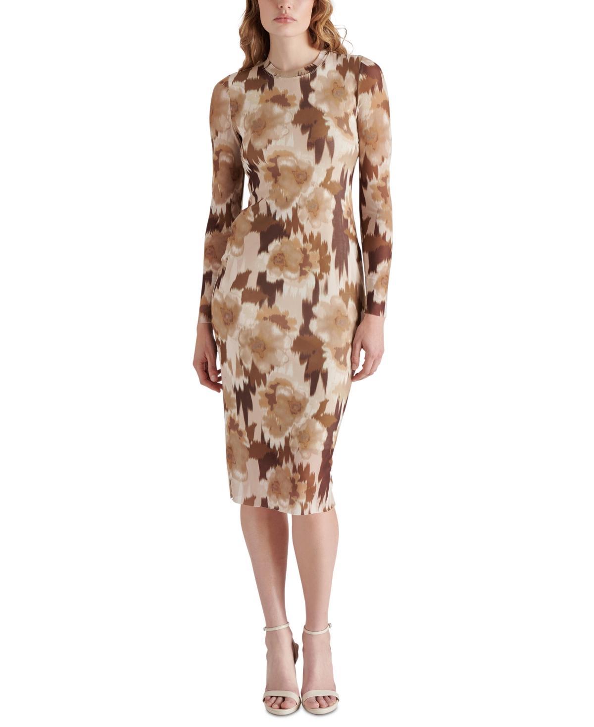 Steve Madden Womens Hailee Long-Sleeve Bodycon Dress Product Image