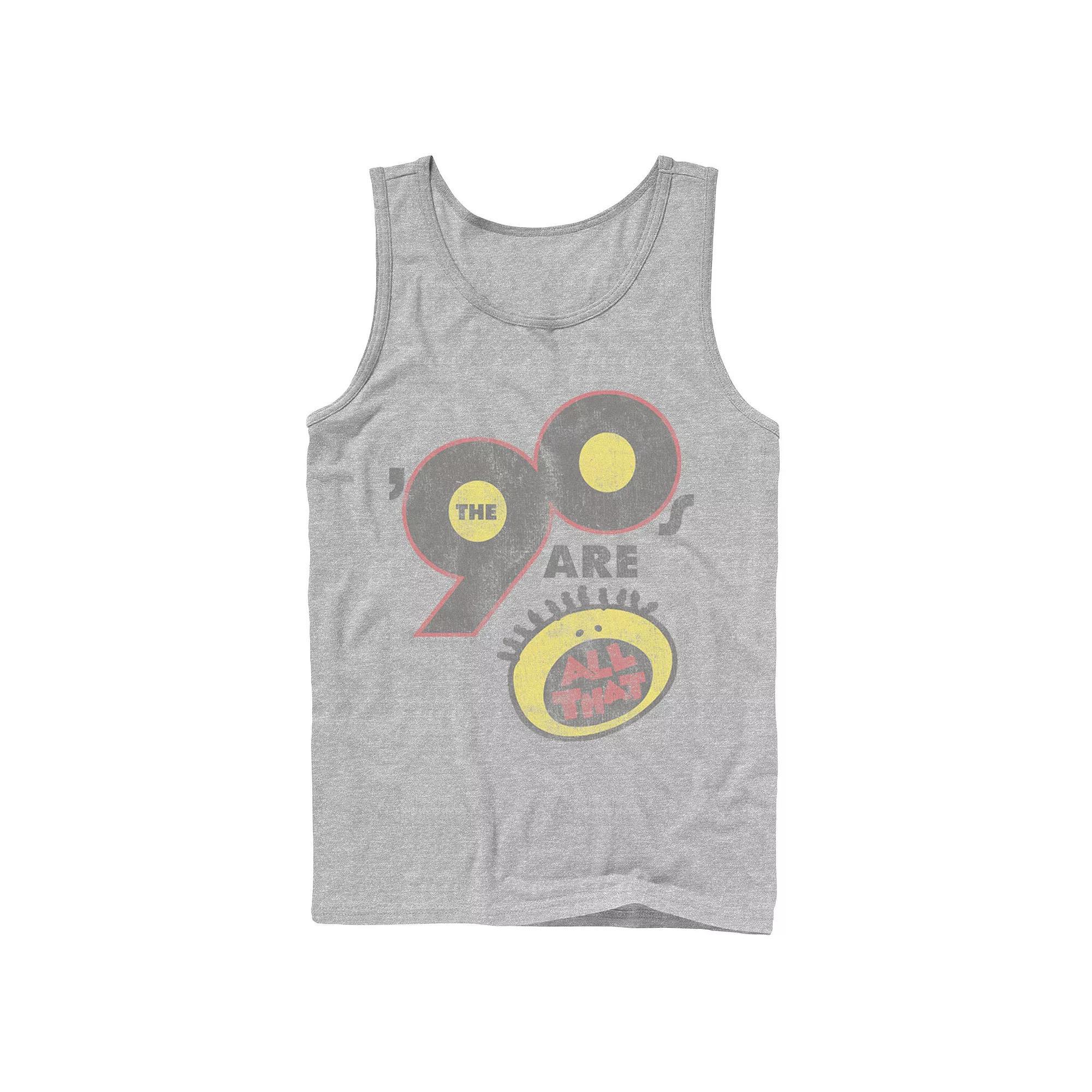 Mens Nickelodeon All That The Nineties Are Vintage Retro Graphic Tank Top Blue Product Image