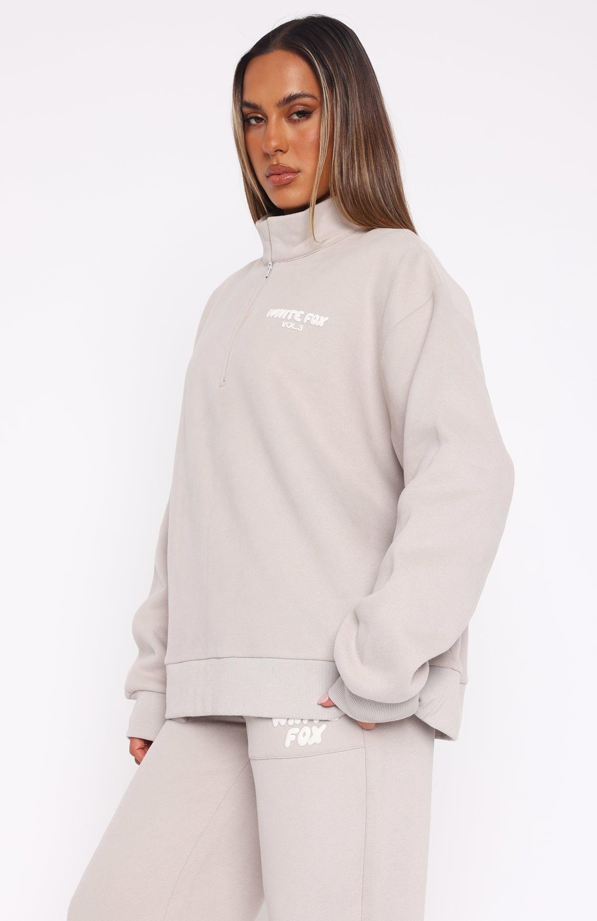 Offstage Zip Front Sweater Moon Product Image