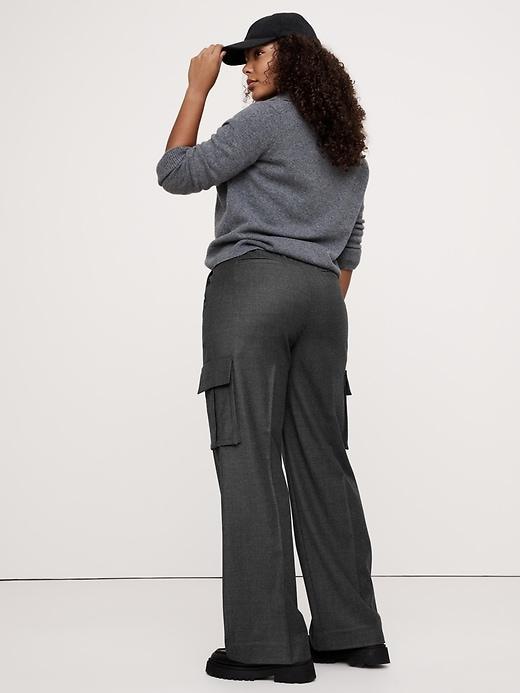 Pull-On Wool Flannel Cargo Pant Product Image