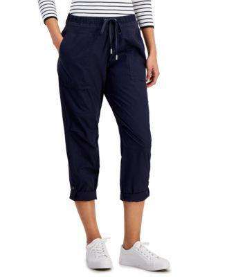 Nautica Jeans Womens Cotton Roll-Tab Utility Pants Product Image
