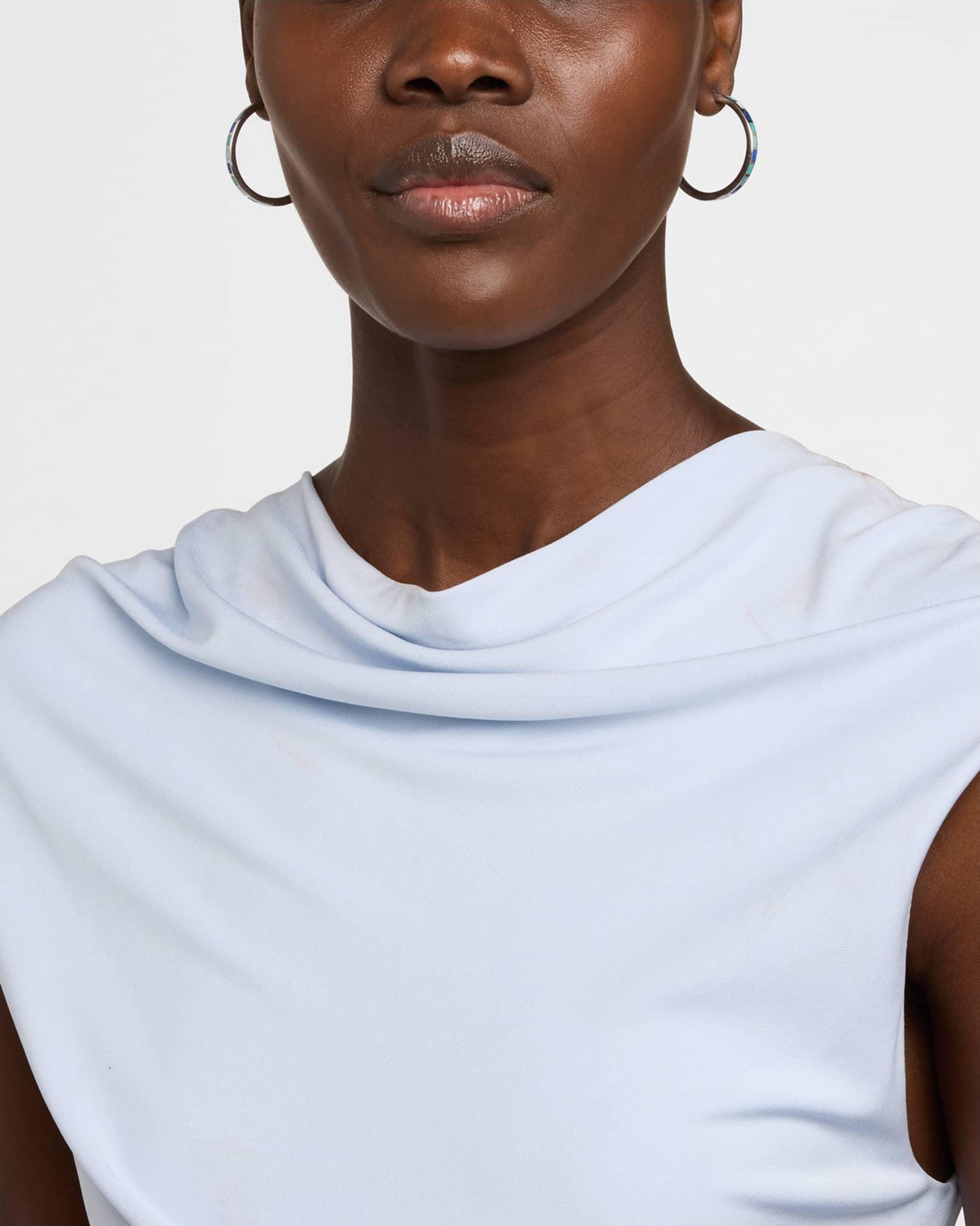 Lapis, Blue MOP and Turquoise Dash Hoop Earrings in Sterling Silver Product Image