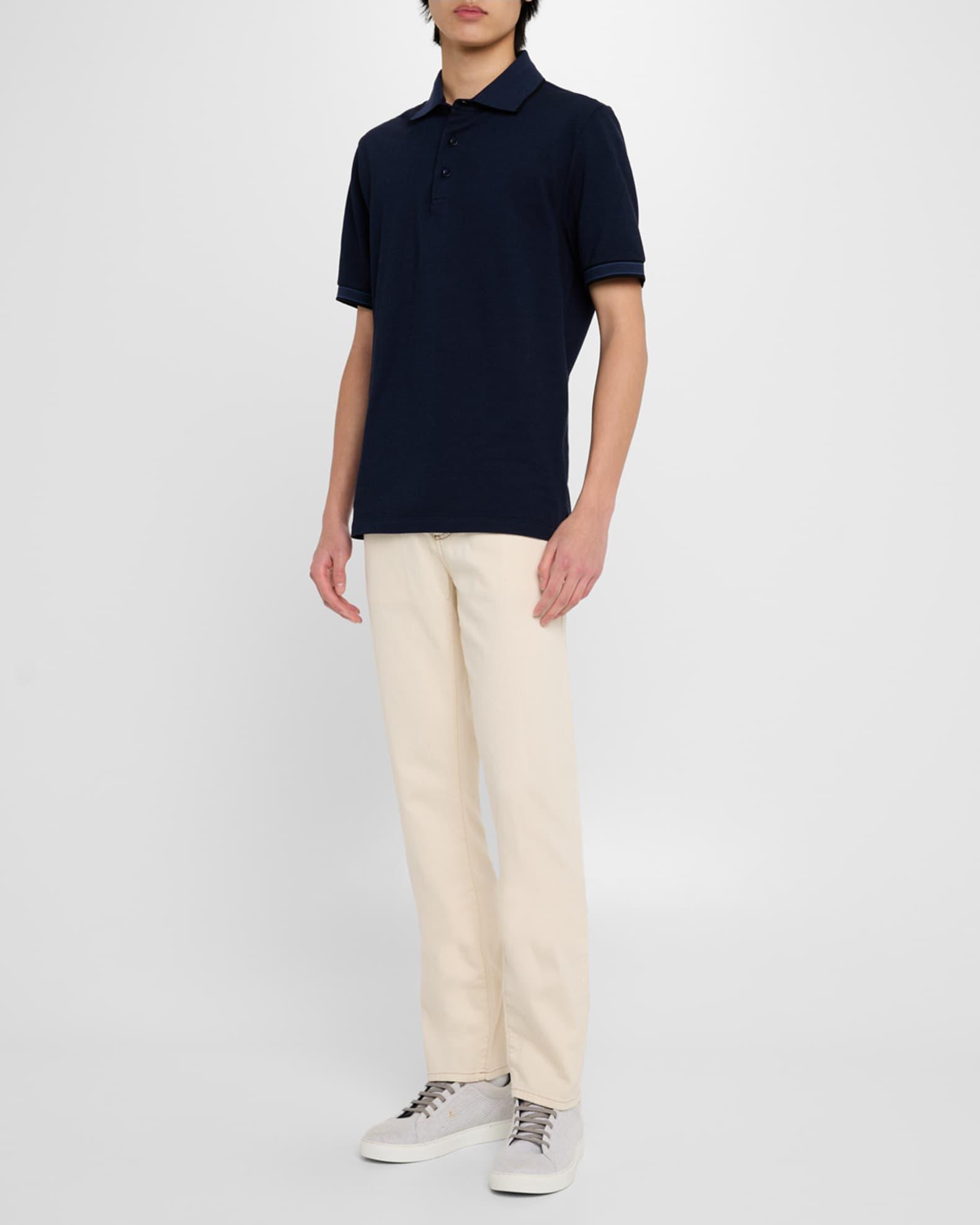 Mens Cotton Pique Polo Shirt Product Image