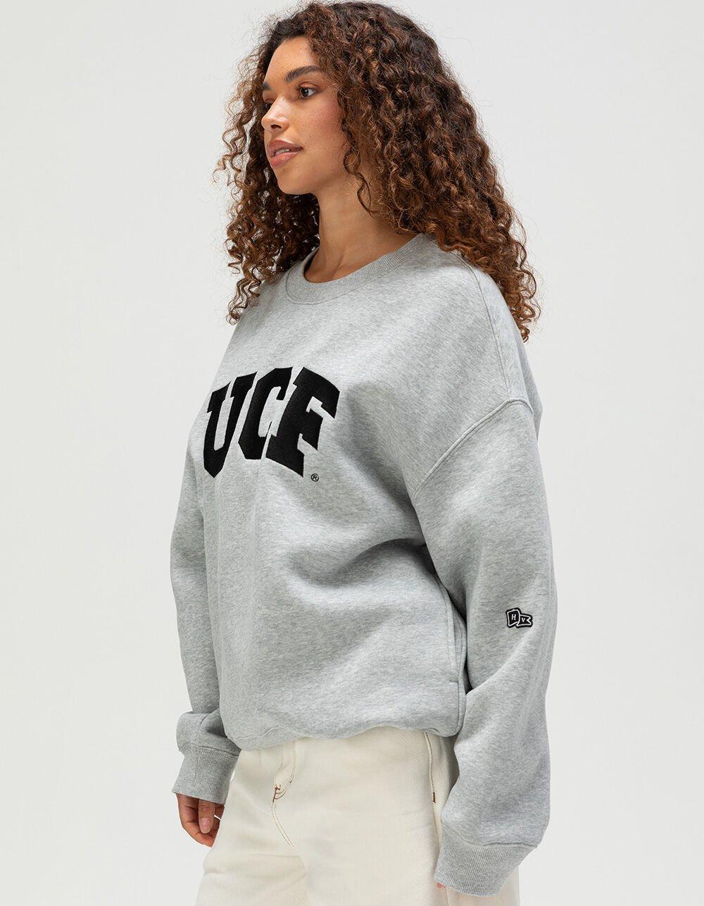HYPE AND VICE University Of Central Florida Womens Crewneck Sweatshirt - HEATHER GRAY Product Image