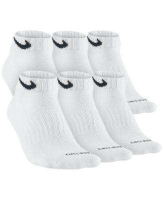 Men's Nike 6-pack Everyday Plus Cushioned Low-Cut Training Socks, Size: 12-15, White Product Image