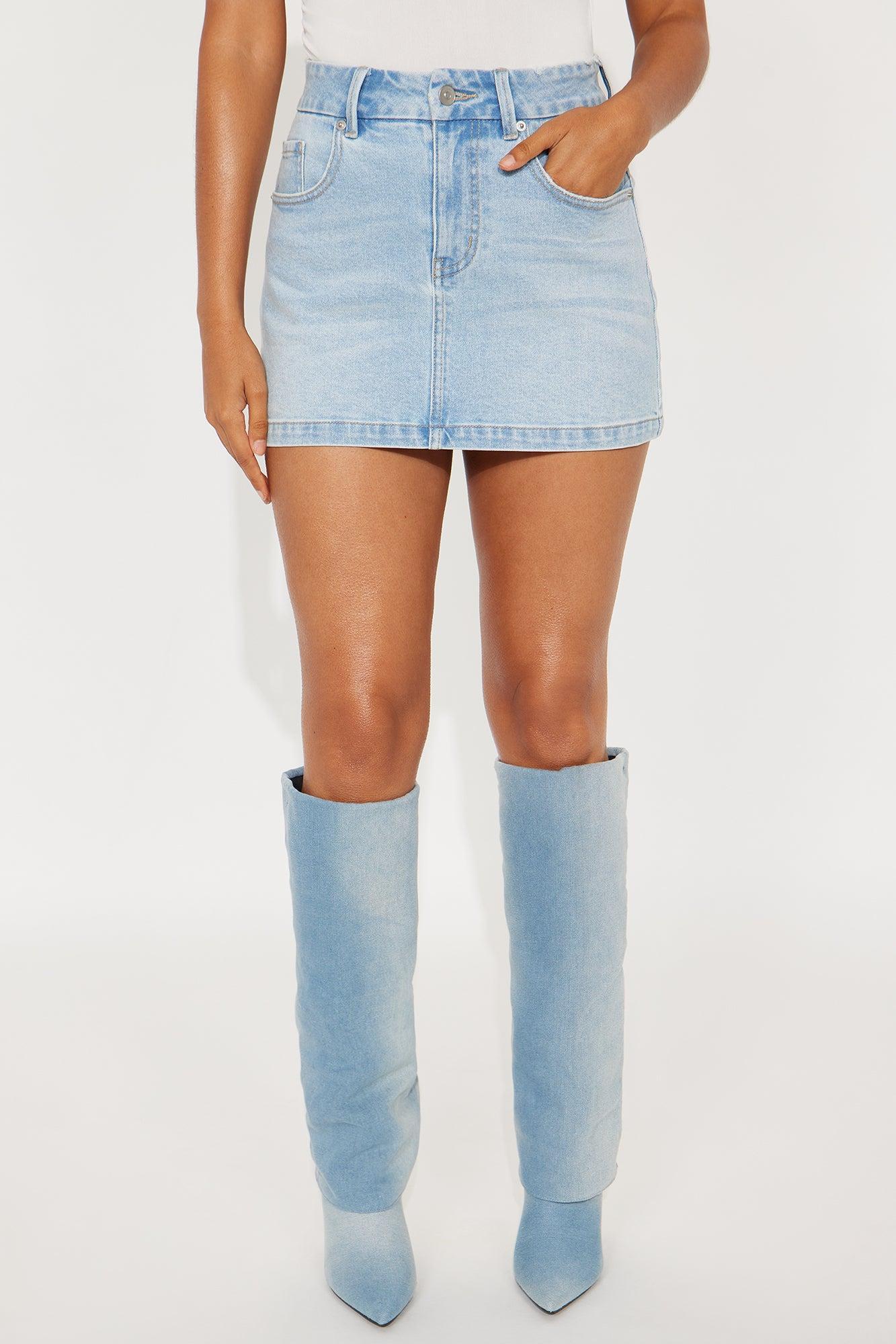 Harper Denim Mini Skirt - Light Wash Product Image