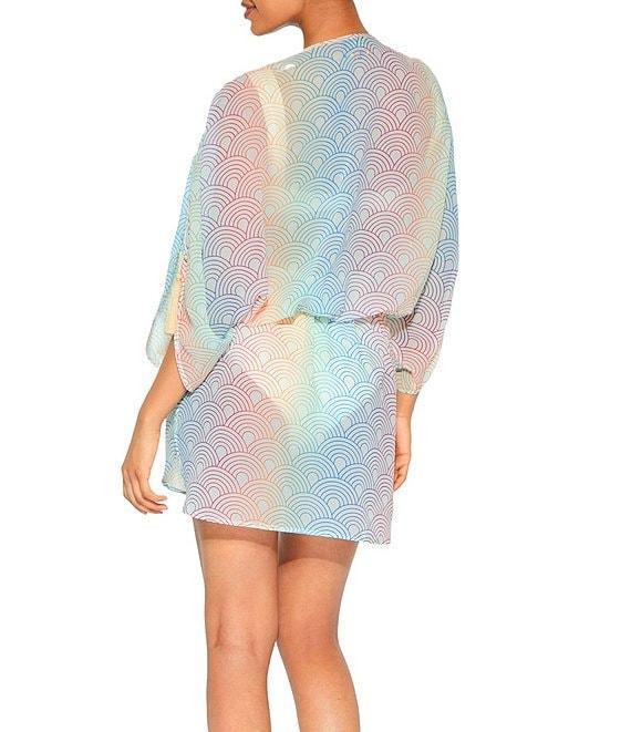 Kurt Geiger London Southbank Rainbow Chiffon V-Neck Tunic Swim Cover-Up Product Image