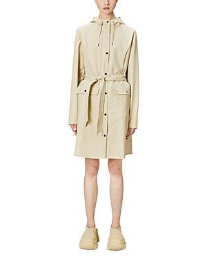 Curve Belted Trench Coat with Drawstring Hood Product Image
